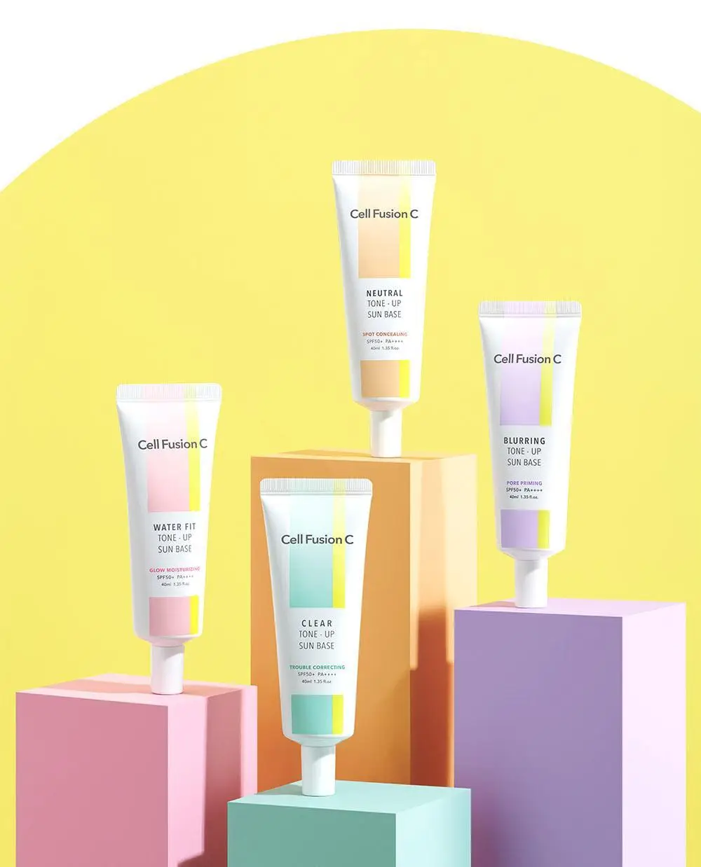 [톤결맞춤커버/화잘먹선베이스] 셀퓨전씨 톤업 선 베이스 SPF50+/PA++++ 40ml (4 colors) 상세페이지 50